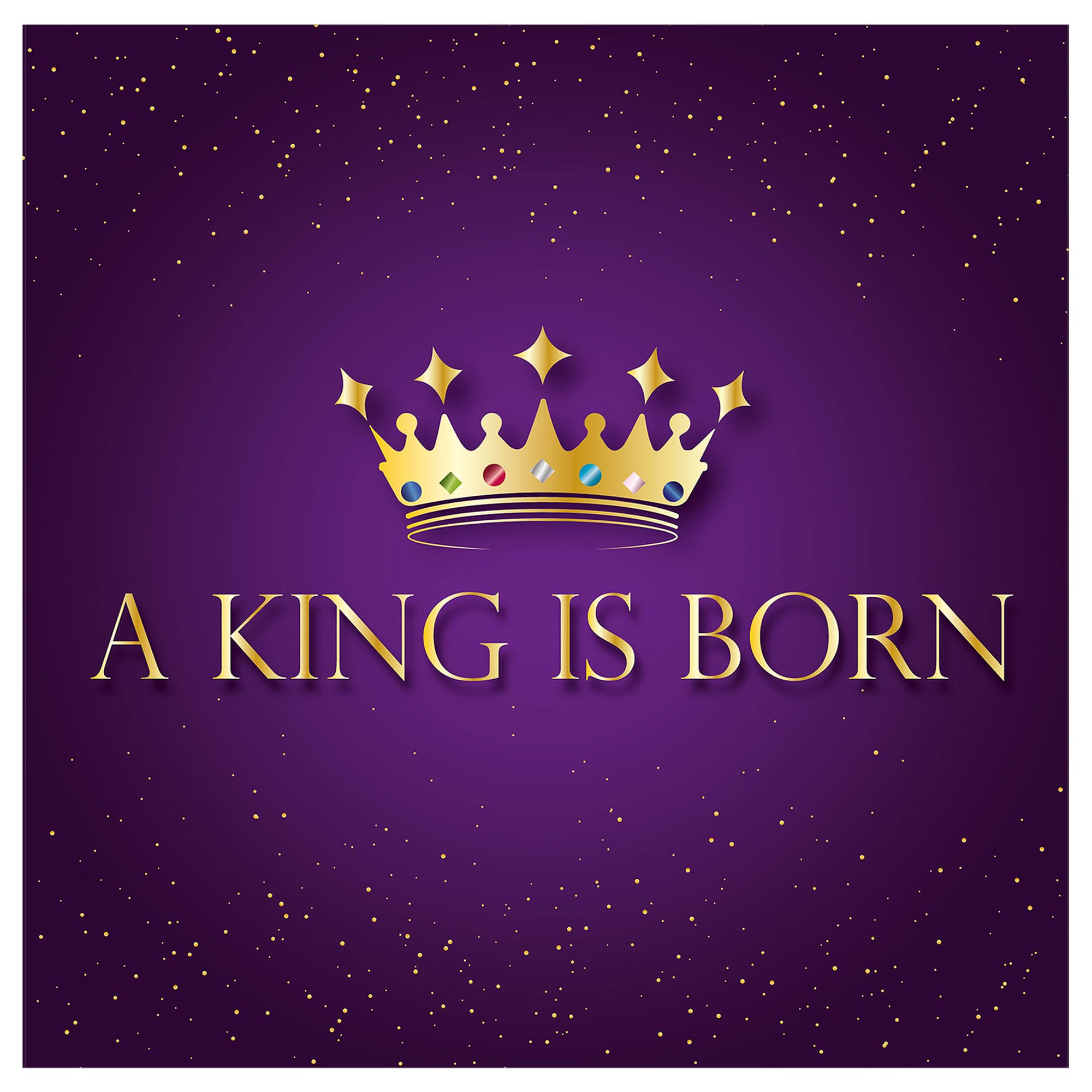 Christian Christmas cards, pack of 10 - A King is Born, with Bible verse Luke 2:11 inside these religious Christmas cards, by Just Cards Direct