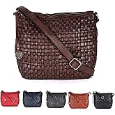 VILENCA HOLLAND Genuine Leather Crossbody Sling Bag for Women, Purse for Women Trendy Casual Office Bag with Adjustable Strap