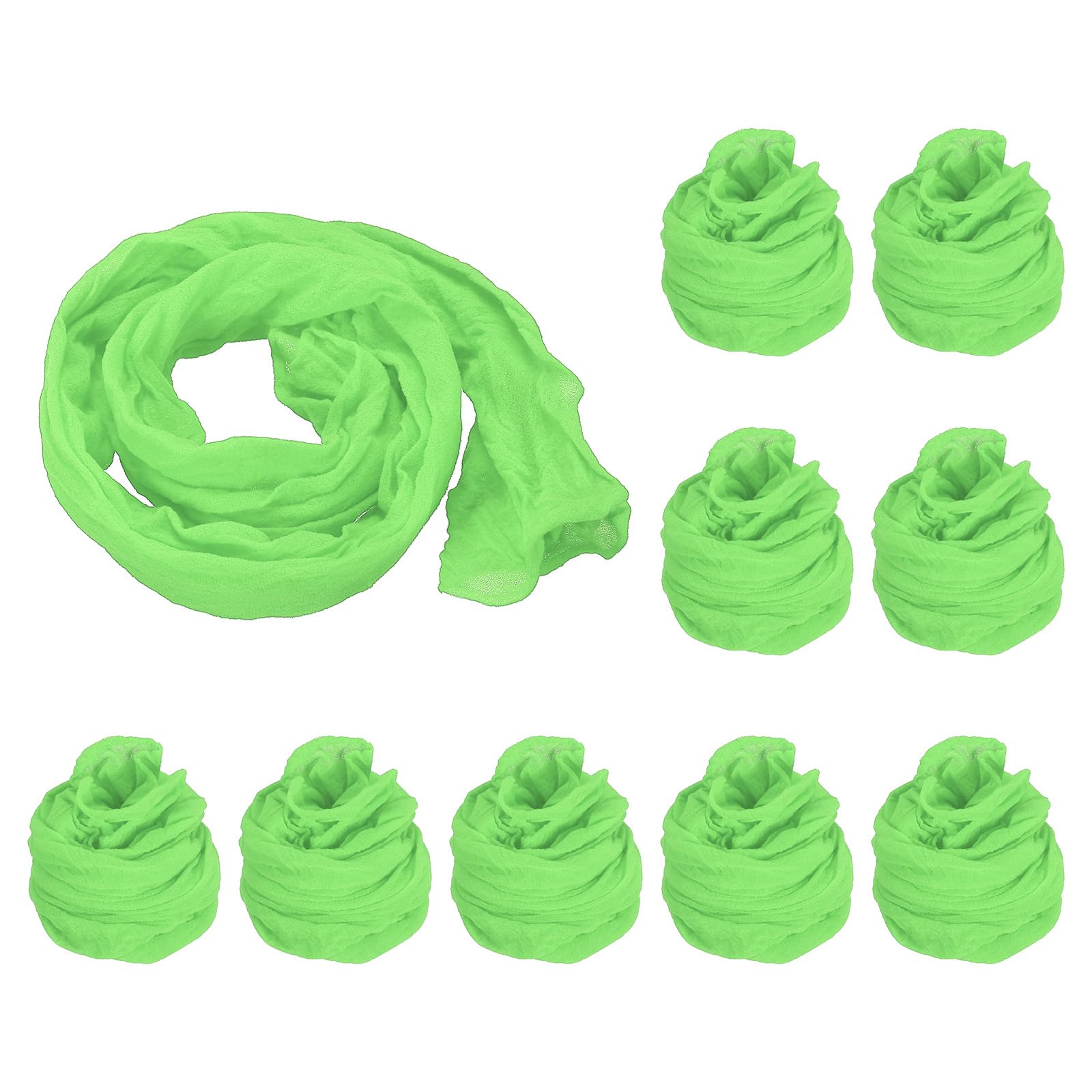 PATIKIL Nylon Stockings DIY Flower, 10Pcs Stocking Flower Fabric Material Tensile Silk Stocking Flowers for DIY Flower Making Wedding Crafts Home Decoration, Green