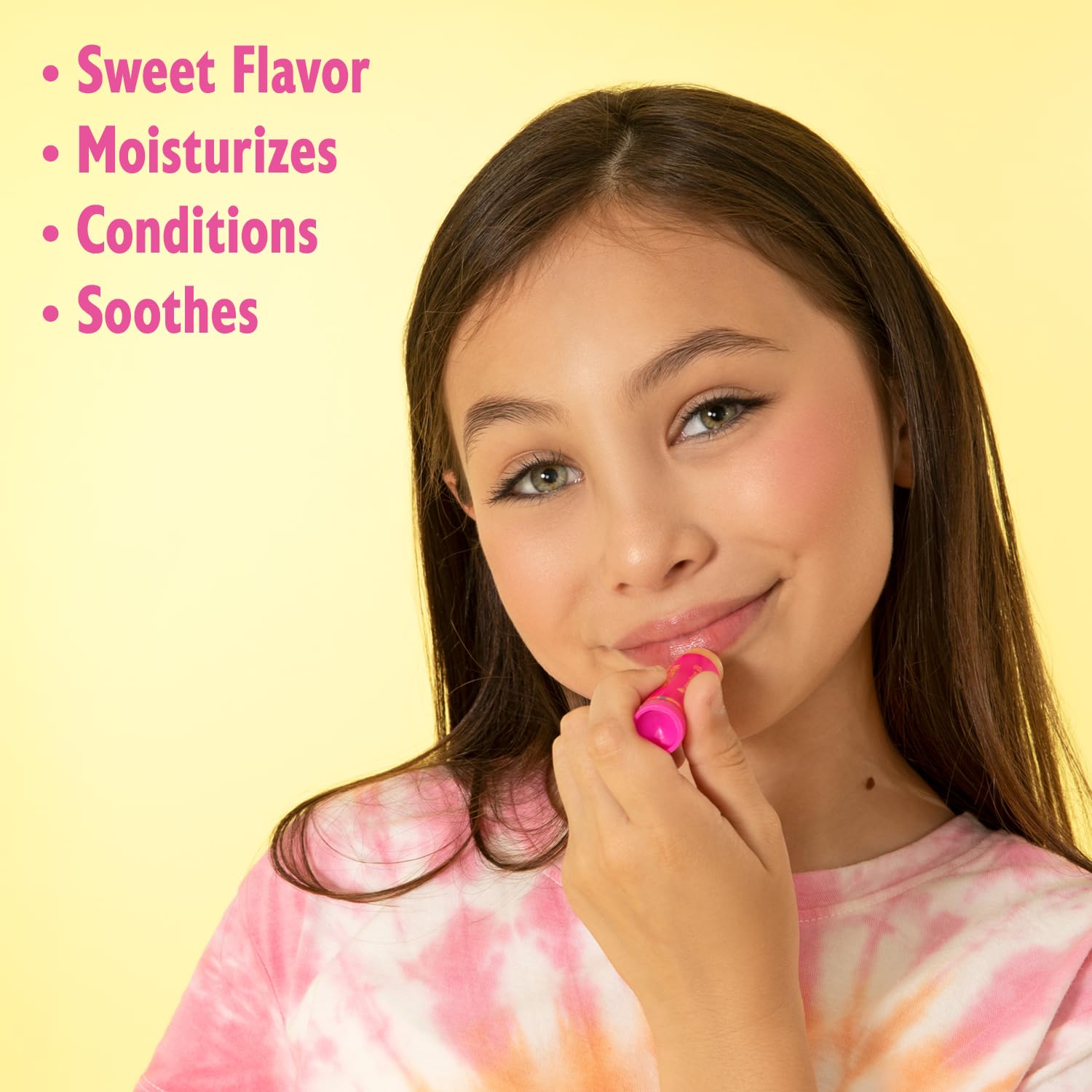 Lip Smacker Sanrio Hello Kitty Makeup Set, Kids Color Collection, 3 Moisturizing, Smoothing Soft Shine, Hydrating & Protecting Products, Fun Flavors, Cruelty-Free & Vegan