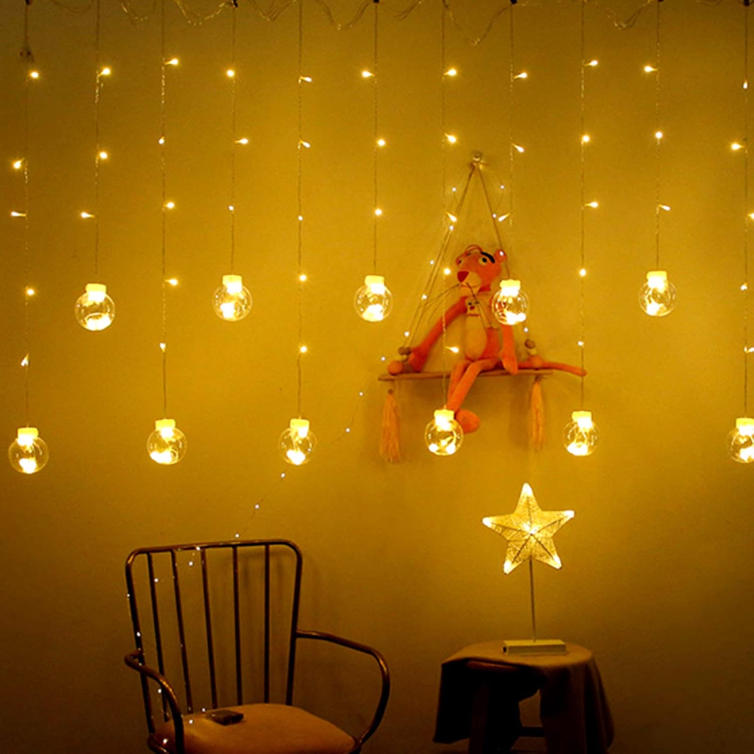 Cortina De Luces LED, 220 V Bola De Deseos, Luces De Hadas De Cobre