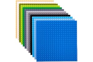 Strictly Briks Compatible with Lego 12 Pack Classic Stackable Baseplates 6x6, for Building Brick Base Plates 20x20 Studs Plates - Building Baseplate Stackable for Top & Bottom Sides, 12 Nature Colors