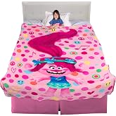 Franco Kids Bedding Blanket, 62 in x 90 in, DreamWorks Trolls Poppy