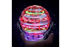 XINHOME Flying Ball Orb Toys Hover Soaring Flying Toy Globe Shape Magic Boomerang Spinner Hand Controller Mini Drone for Kids Adults Outdoor Indoor (Red)