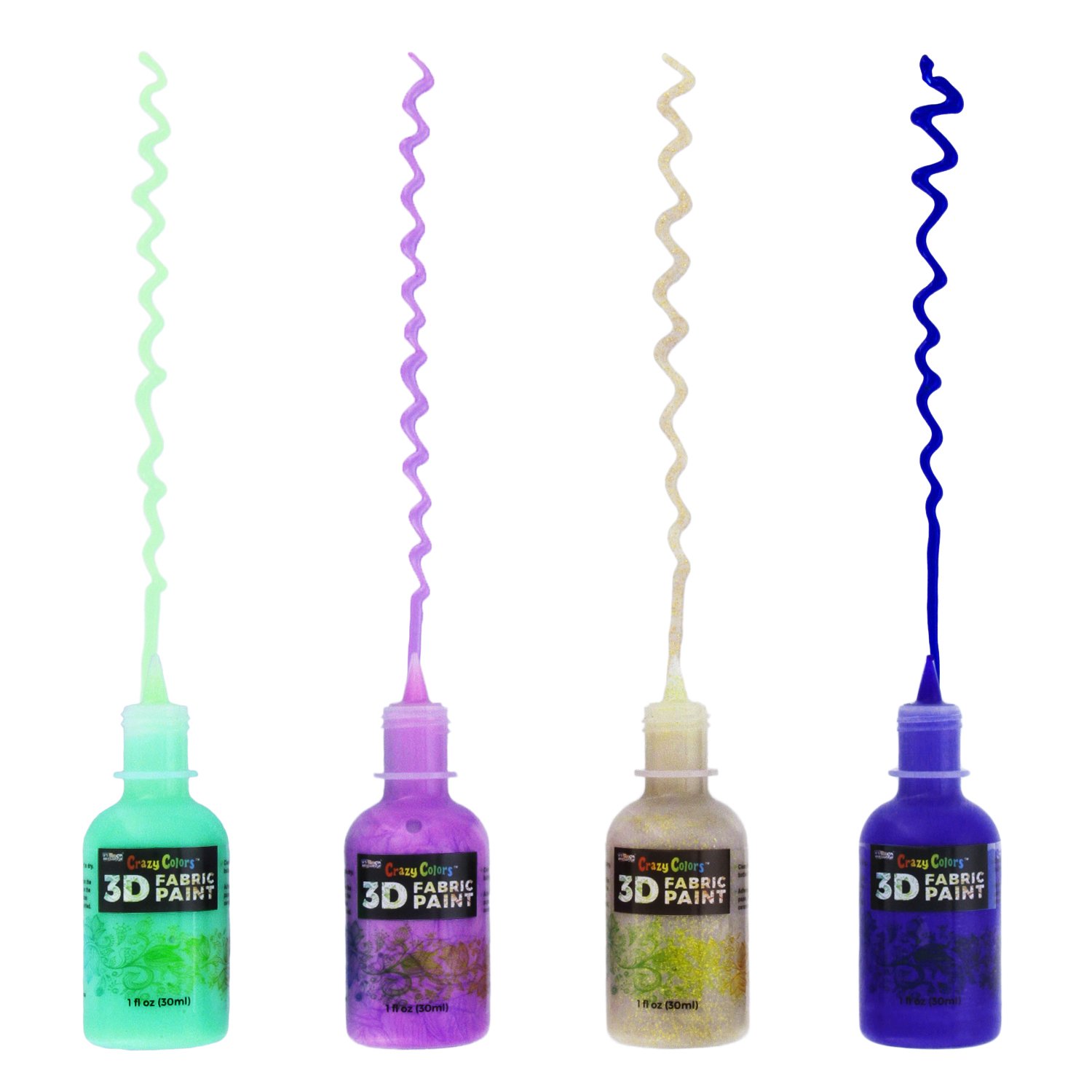 3D Fabric Paint Set Kit30,Shiny Vibrant Puffy Colors in Marker pen