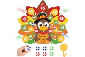 Relaxgiant Toy Turkeys Thanksgiving Fall Festival Games Party Large Friendsgiving Games Thanksgiving Turkey Dart Board Gift with 6 Sticky Balls Boys Girls Throwing Game Funny Indoor/Outdoor Toss Play