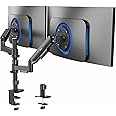 VIVO 17 to 32 inch Dual Pneumatic Monitor Mount, 2 Pneumatic Arms, Adjustable Swivel, Rotation, Heavy Duty VESA Desk Stand wi