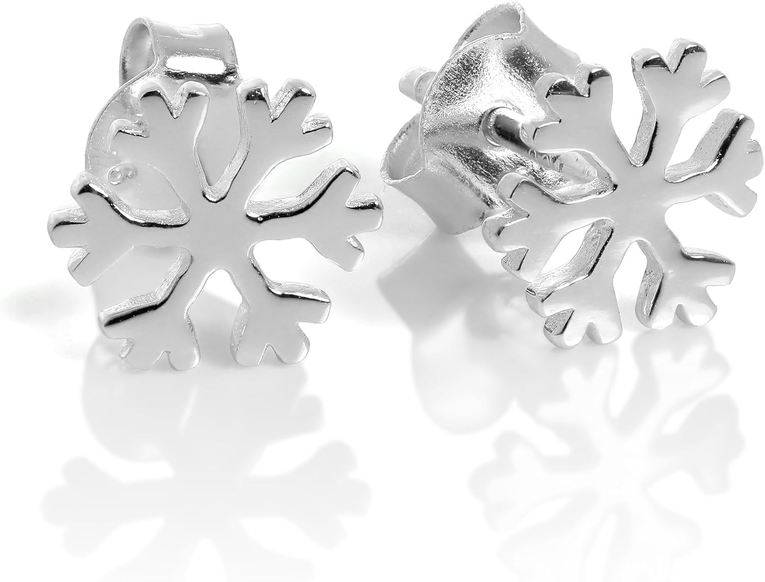 Sterling Silver Snowflake Stud Earrings Amazon.co.uk Jewellery