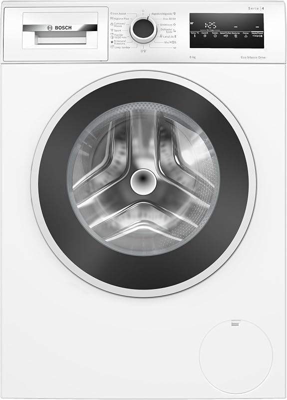 , Máquina de lavar, Série 4, 8 kg, Iron Assist, branca, WAN24280ES