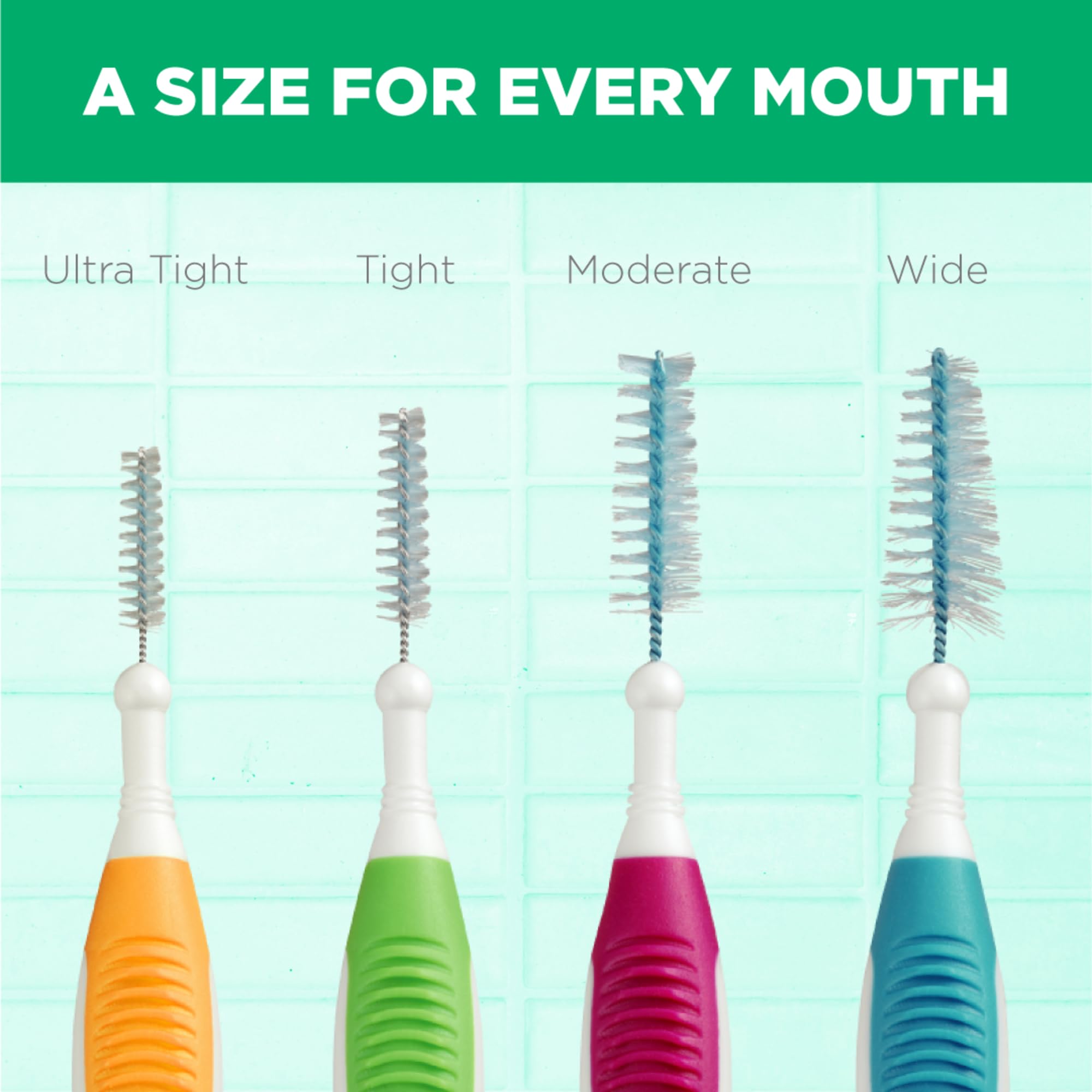 GUM Proxabrush Go-Betweens - Ultra Tight - Interdental Brushes - Soft Bristled Dental Picks for Plaque Removal Health - Safe for Braces & Dental Devices, 10ct (Pack of 6)