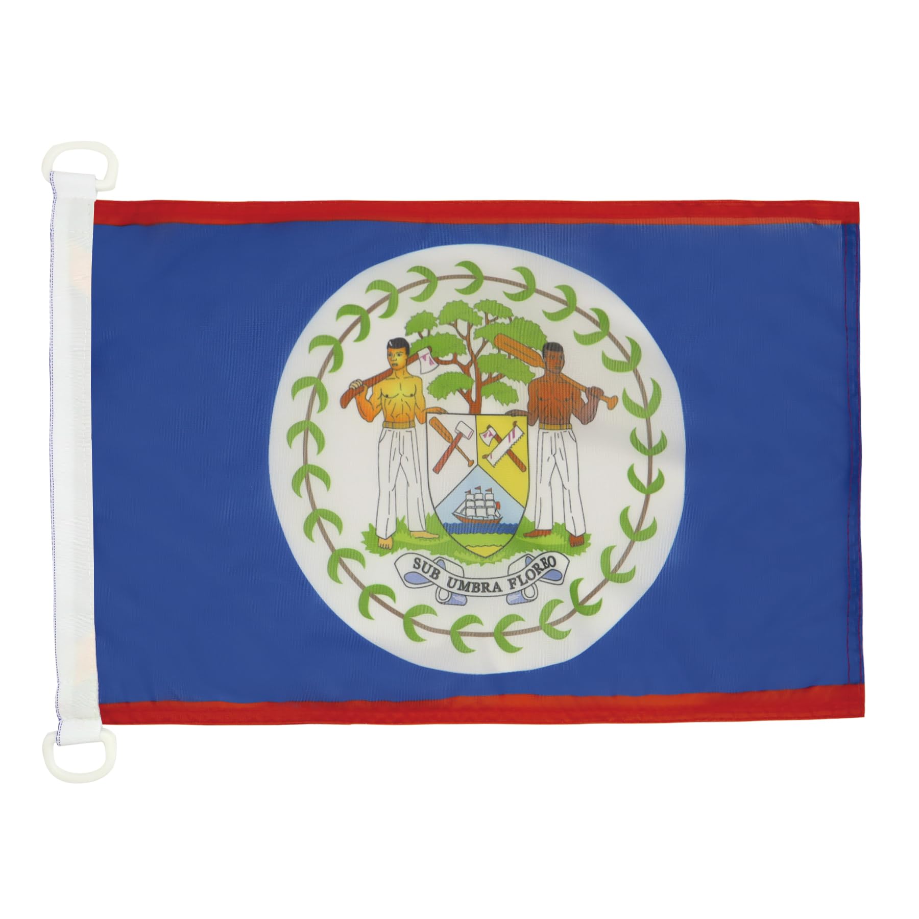 AZ FLAG - Belize Nautical Flag - 18'' x 12'' - For Outdoor and Boat - Belizean Banner Knitted Polyester with Two Plastic Rings - Vivid Colors - 12x18 in - 45x30 Cm — image 1