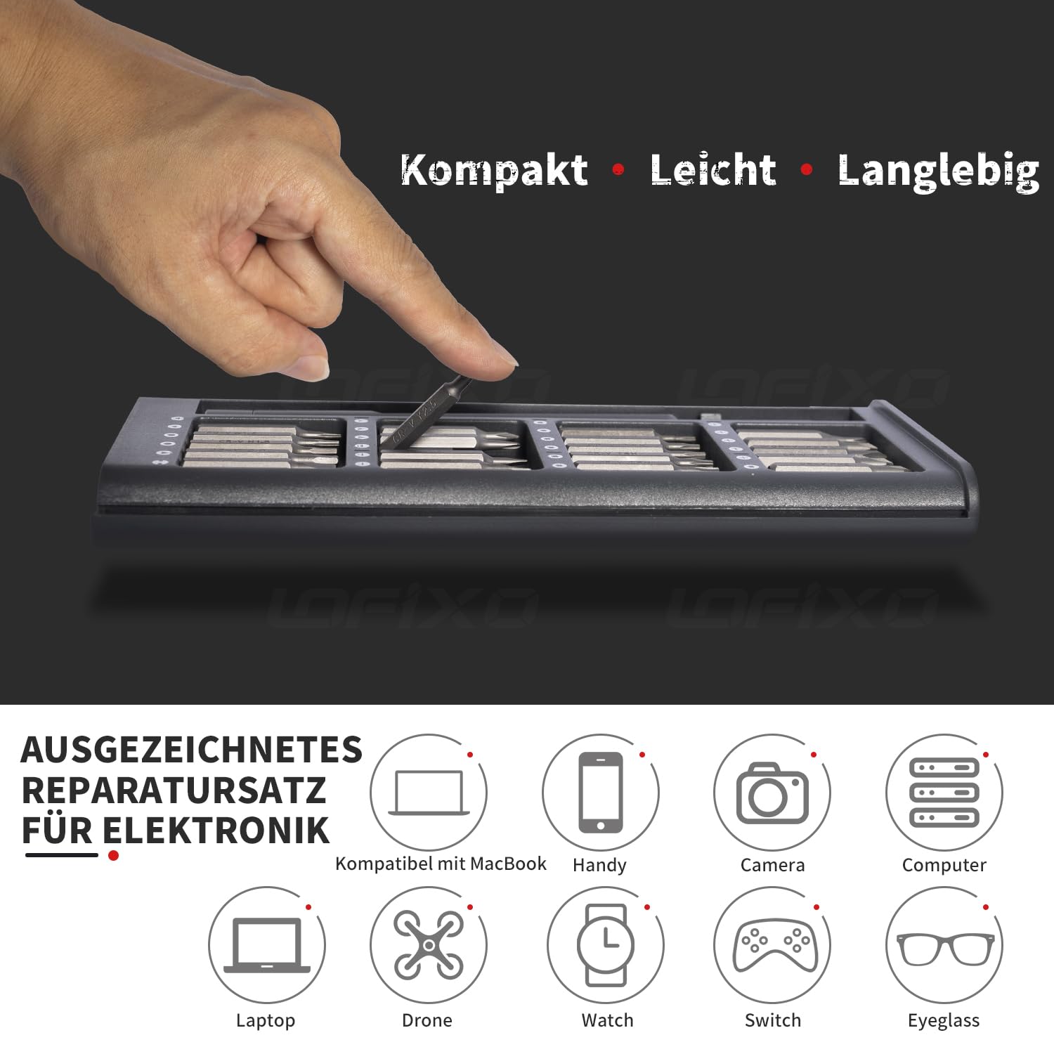 Präzisions Schraubendreher set klein,Brillen Reparatur Werkzeugset,Magnetische Schraubendreher Torx T5 T6 T8 Pentalobe Triwing Flachkopf Phillips für iPhone/Ps4/Xbox/Switch-Controller,Handy werkzeug 4