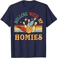 Amazon.com: Rollin with my Homies Retro Bowling T-Shirt