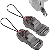 Yullmu Camera Strap Quick Release Buckle Set of 2 – Compatible for Peak Design Buckle 198 lbs Load Capacity Fits DSLR/SLR Cameras Binoculars Wrist Straps for Photography Outdoor Travel(Grey)