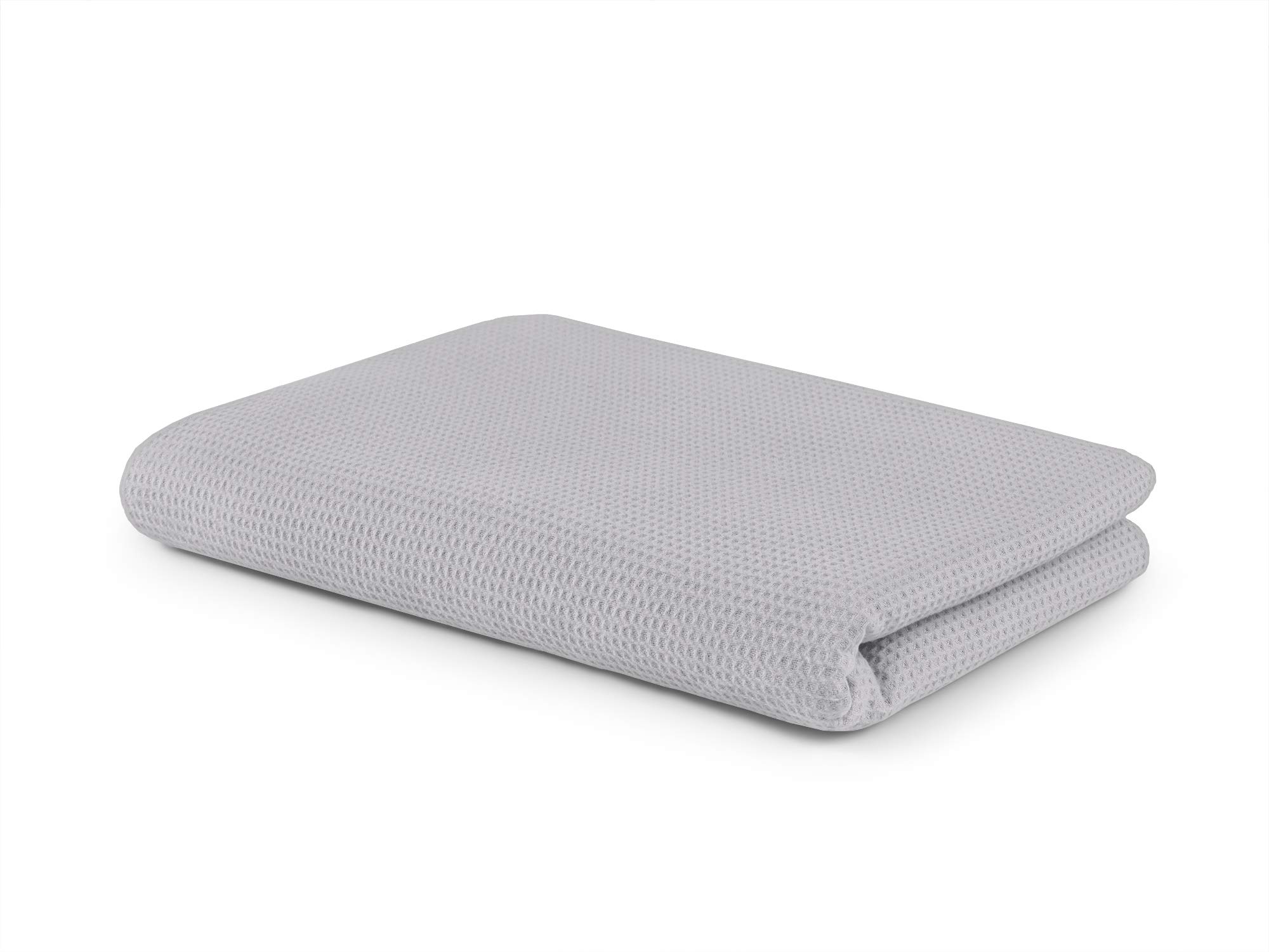 SETEX Waffle Pique Cuddly Blanket, Versatile Blanket Made of 100% Cotton, Suitable as a Blanket, Bedspread, Summer Blanket, Outdoor Blanket and More, 150 x 200 cm, Light Grey