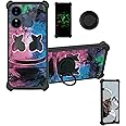 Aroepurt for Blu G44+Plus Case Compatible for Blu G44 Phone Case Cover [Hard PC + Soft Silicone][Ring Support] [Luminous Effect] YGH-BQ