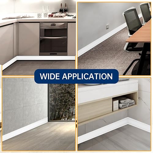 4 Self-Adhesive Vinyl Baseboard Molding Trim – Flexible Peel & Stick Cove Base, 20Ft Roll, White 4 Self-Adhesive Vinyl Baseboard Molding Trim – Flexible Peel & Stick Cove Base, 20Ft Roll, White