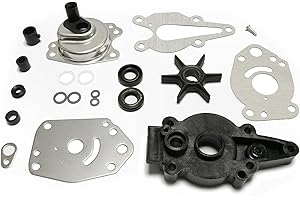 Createshao Outboard Water Pump Impeller Kit for Mercury Mariner Mercruiser Force Boat Engine 6 8 9.9 10 15HP With Housing 46-42089A5