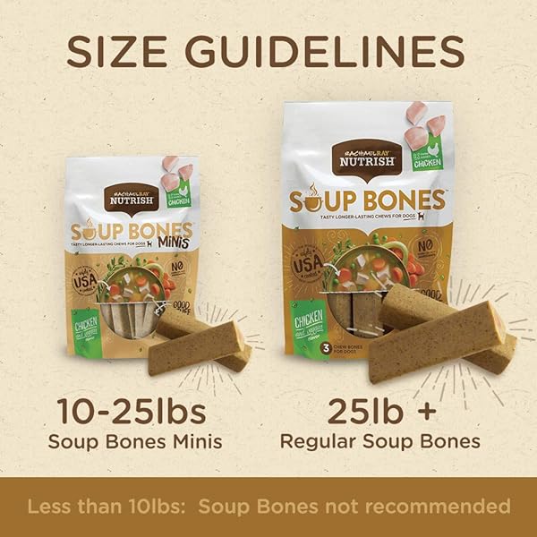 RACHAEL RAY NUTRISH SOUP BONES WITH REAL TURKEY & RICE, 11 DOG CHEWS