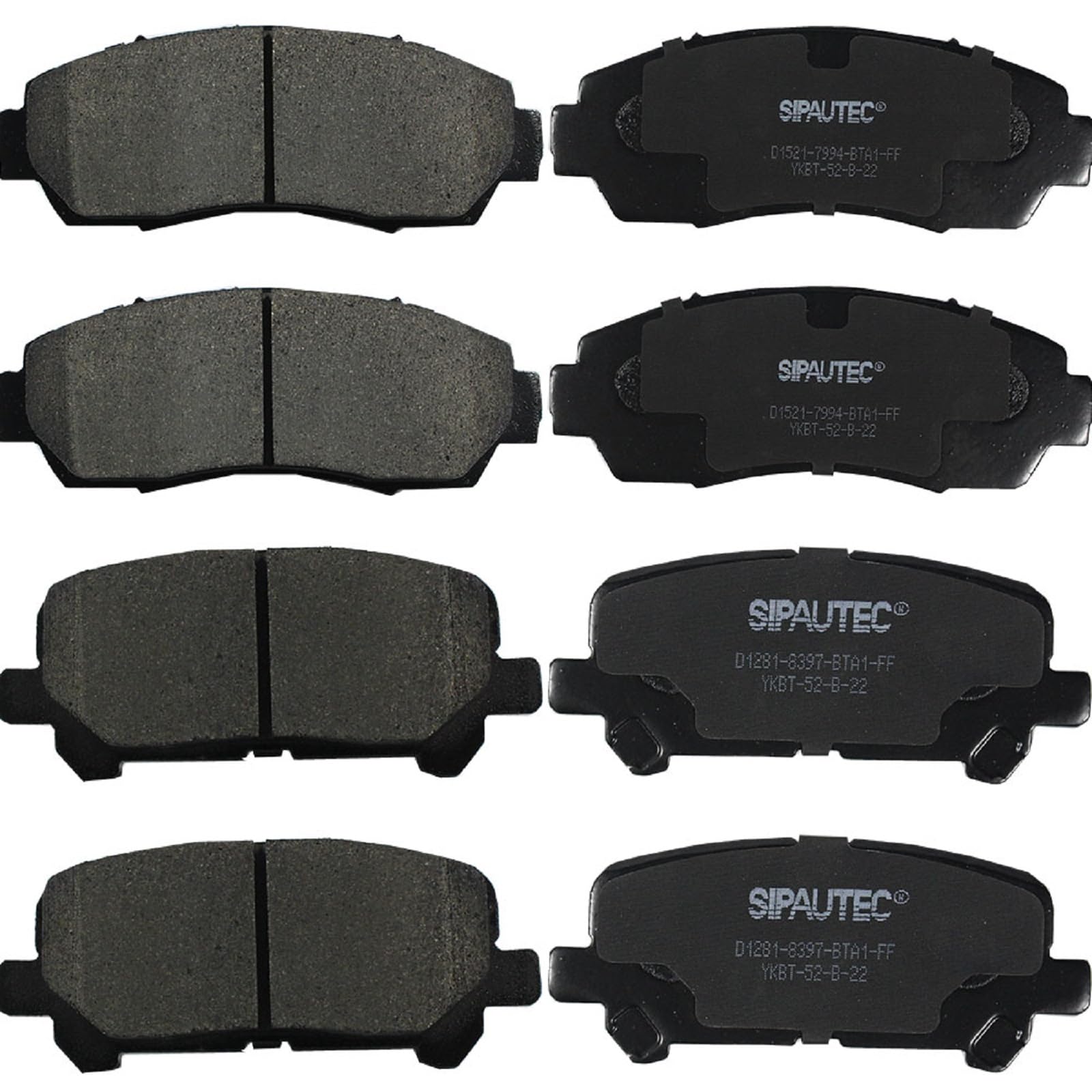 SIPAUTEC-Front & Rear Ceramic Brake Pads