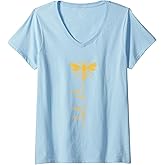 Womens Let It Bee Apiary Fun Beekeeper Beekeeping Honey Graphic V-Neck T-Shirt Small