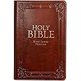 KJV Holy Bible, Standard Size, Burgundy Faux Leather w/Thumb Index and Ribbon Marker, Red Letter, King James Version