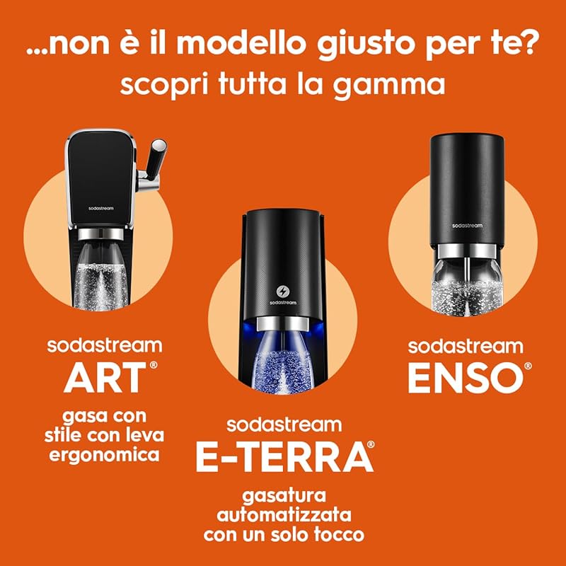 Duo – Gasatore per realizzare acqua frizzante e bevande, nero