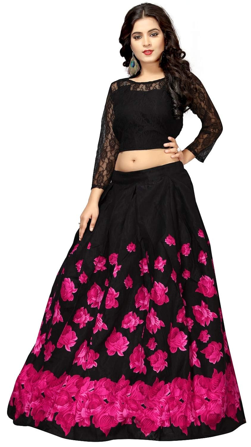 varudi fashion women's silk printed lehenga choli