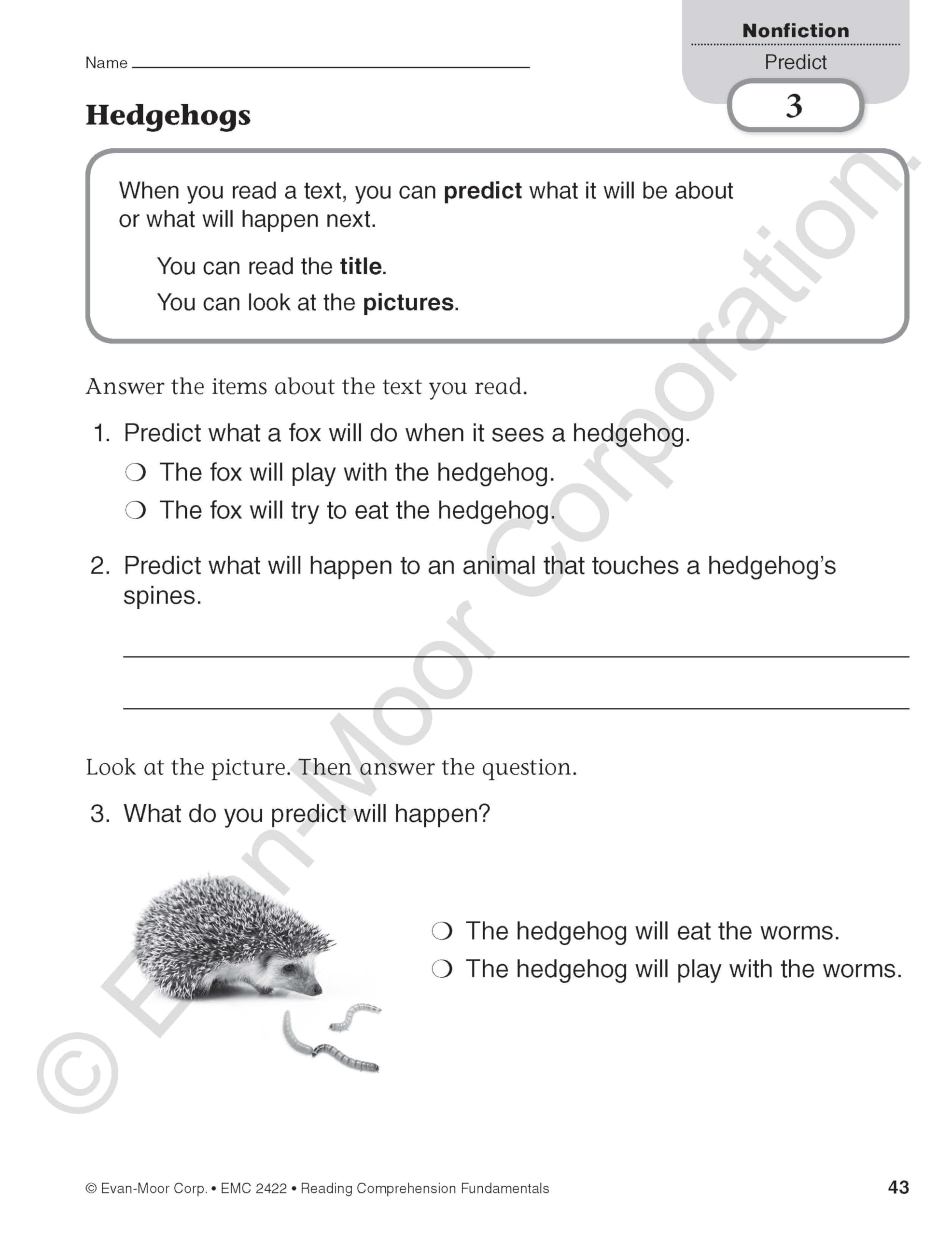 Evan-Moor Reading Comprehension Fundamentals, Grade 2