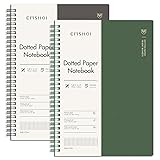 EMSHOI Dotted Journal Spiral Notebook 7.48" x