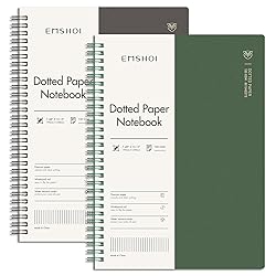EMSHOI Dotted Journal Spiral Notebook 7.48" x
