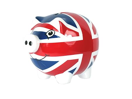 Union Jack Piggy Bank A Money Box In The Shape Of A Pig Made Of - image unavailable image not a!   vailable for