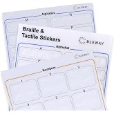 BLEWAY Braille Stickers with Alphabet&zwnj; and Number - Low Vision Aids Raised Tactile Dots for Elderly, Blind