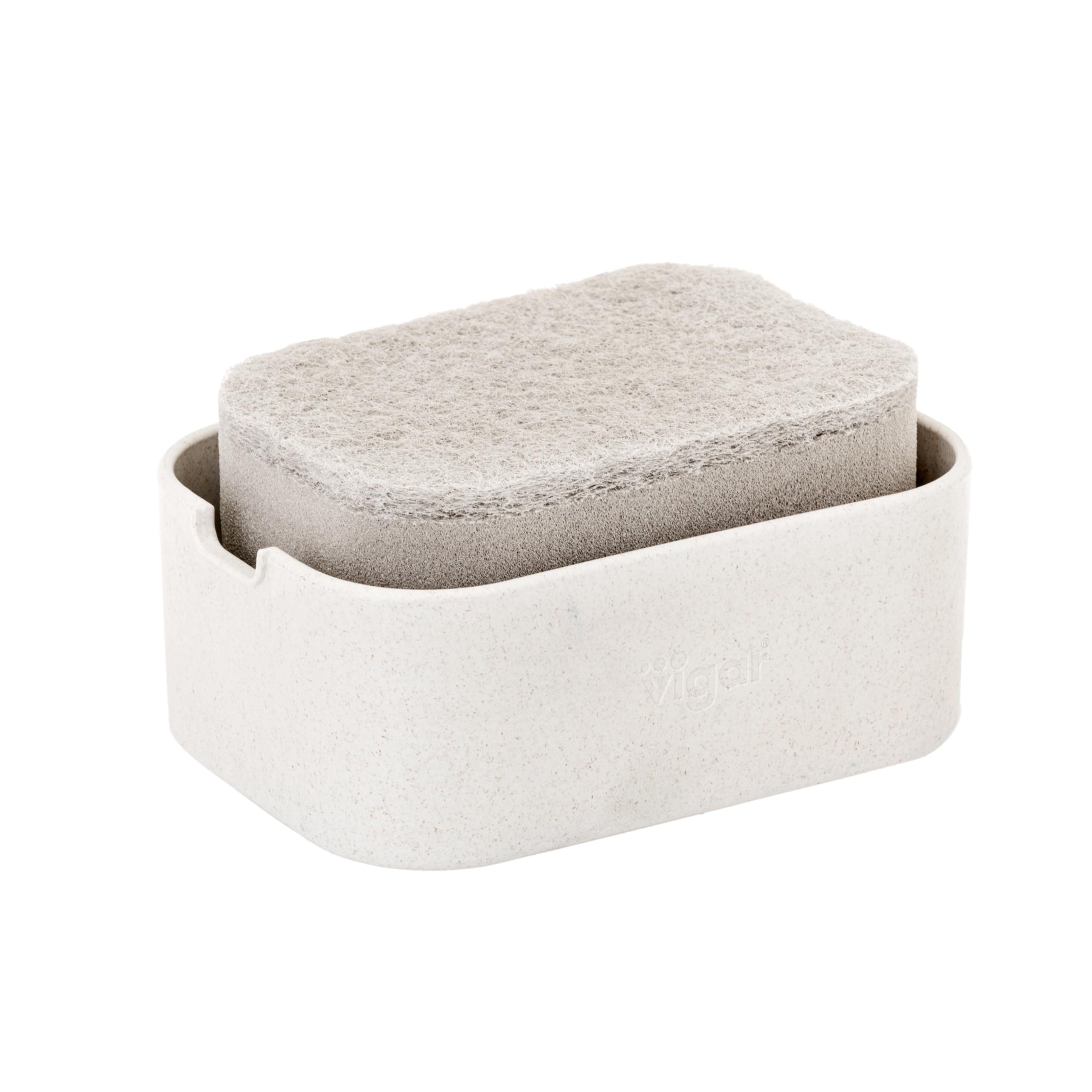VIGAR Soap Brush Tray Dispenser Set, Grey, 13 X 9 X 6,5 CM