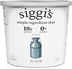 siggi's® Icelandic Strained Nonfat Yogurt, Plain, 24 oz. Multiserving Container – Thick, Protein-Rich Yogurt Snack