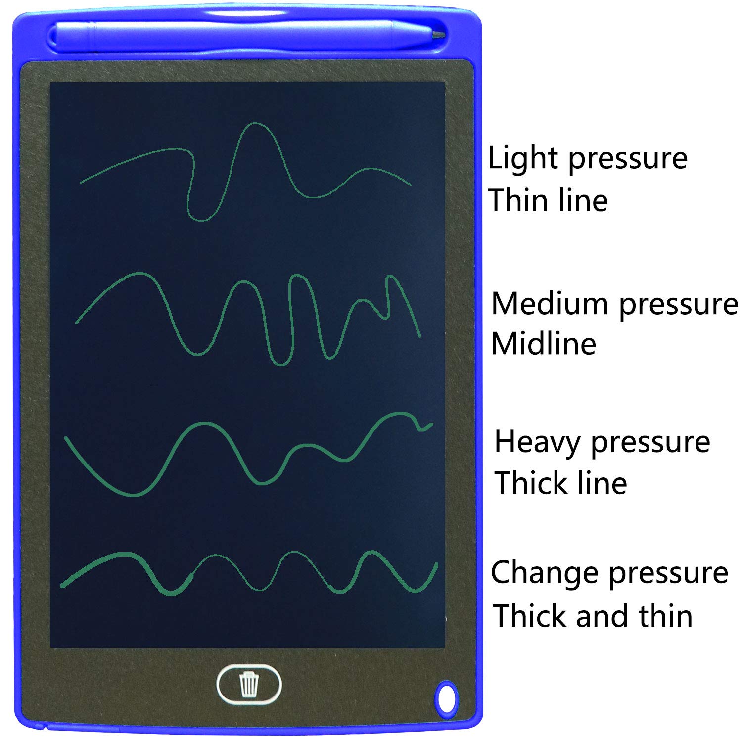 LCD Writing Tablet Doodle Writing Board erasable and Reusable Drawing pad Gifts for Kids, Adults and Students with Lock Button (8.5 inch, Blue)