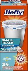 Hefty Small Trash Bags, Ocean Water Scent, 4 Gallon, 34 Count