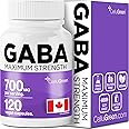 GABA 700mg STRONGEST IN CANADA (Gamma-Aminobutyric Acid) Helps (to) temporarily promote relaxation, Anxiety Relief, Natural S