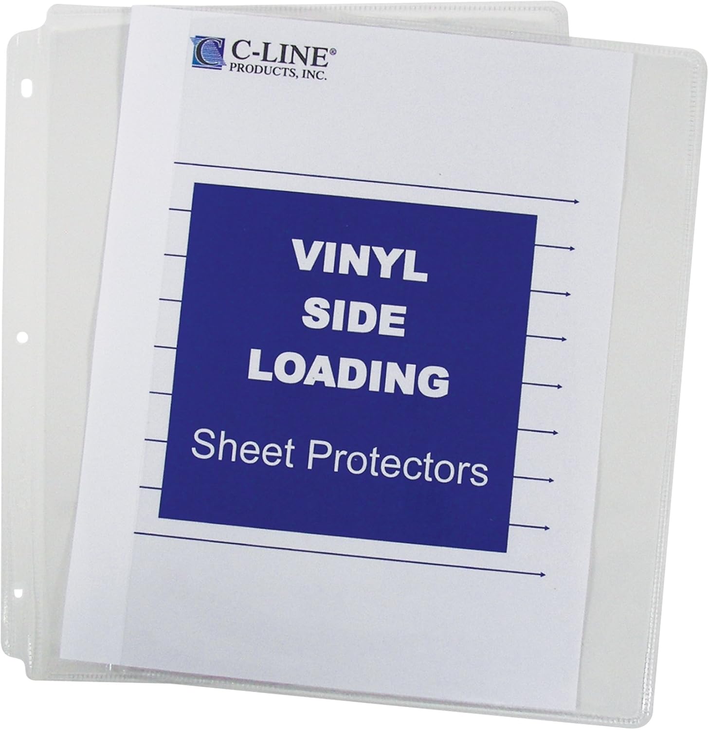 C-Line Side Loading Heavyweight Polypropylene Sheet Protector, Clear, 11 x 8-1/2 Inches, Box of 50 (62313) : Office Products