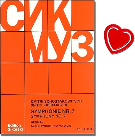 Sinfonie Nr 7 Op 60 Leningrader Dmitri Schostakowitsch Tonart C Dur Orchester Noten Mit Herzformiger Notenklammer Amazon De Musikinstrumente