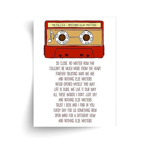 Metallica Nothing Else Matters Lyrics Unframed Print Ungerahmter Druck Amazon De Handmade Produkte