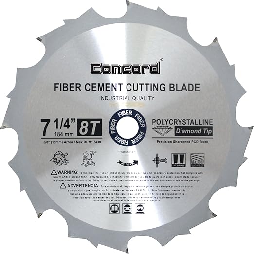 Concord Blades PCD0725T008HP 71/4Inch 8 Teeth PCD Fiber