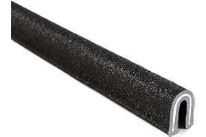 TRIM-LOK Rubber-Lok Fits 1/8” Edge, 9/16” Leg Length, 100’ Length, Black, Sand Texture - Flexible PVC/Aluminum Edge Trim for a Secure Grip - Protects Sharp/Rough Surface, Easy Install