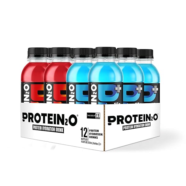 PROTEIN2O 15G WHEY PROTEIN ISOLATE INFUSED WATER PLUS CAFFEINE, SUGAR FREE ENERGY DRINK, READY TO DRINK, GLUTEN FREE, LACTOSE FREE, ENERGY VARIETY PACK, 16.9 OZ BOTTLE (12 COUNT)