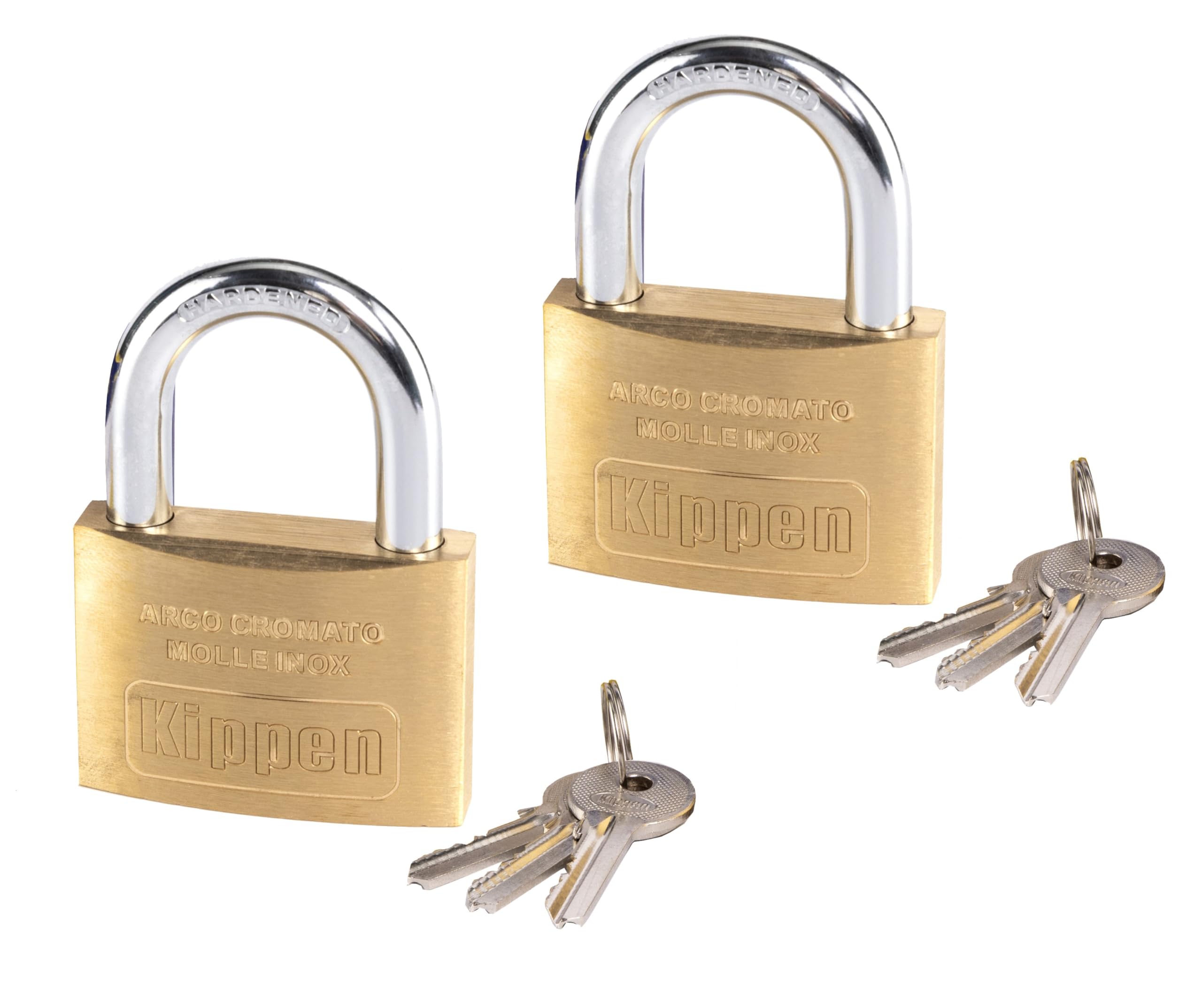 kippen 2002CK 2-Piece kit of Bow Padlock with Brass Body 30 mm