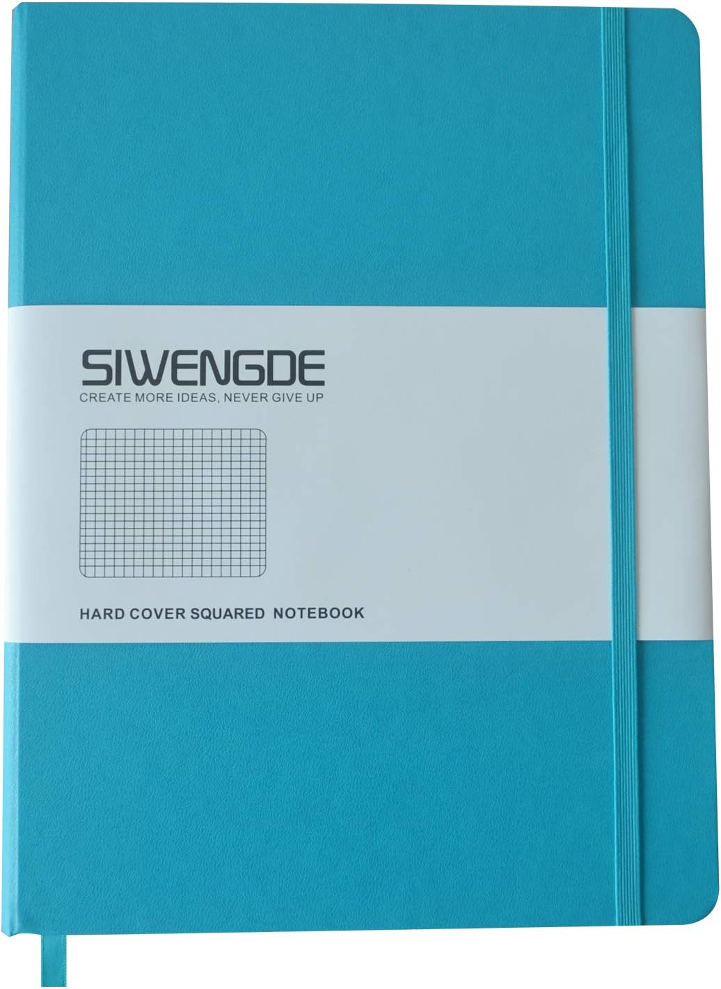 Thick Classic Notebook Hard Cover Journal, Graph Grid, B5 Large Size, 100gsm Premium Paper, 160 Pages, Light Blue