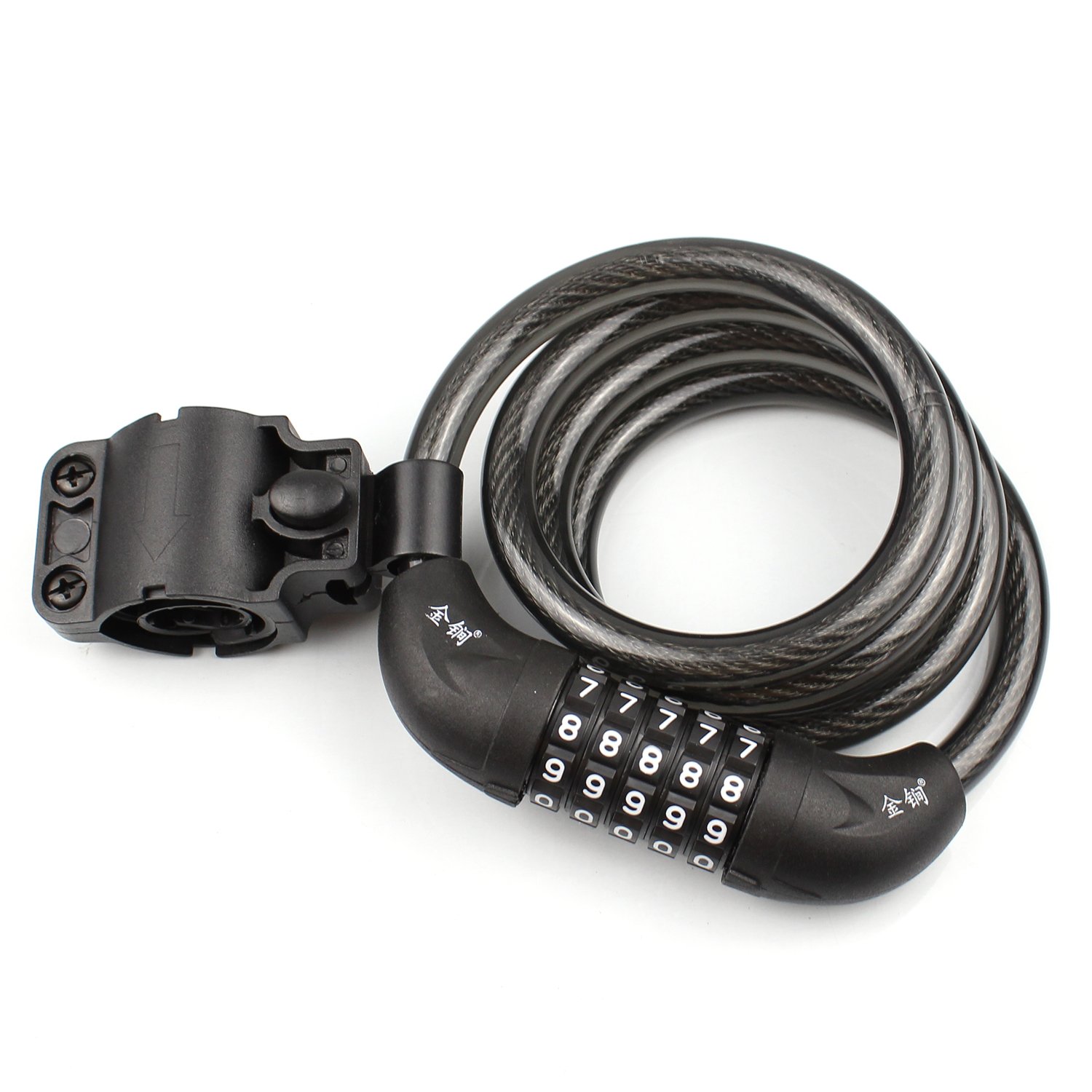 Jinjian Bike Lock with 5-Digit Resettable Number, 120cm/12mm Heavy Duty Chain Lock, Combination Cable Lock For Bicycle, Scooter, Grills & Other Items That Need To Be Secured …