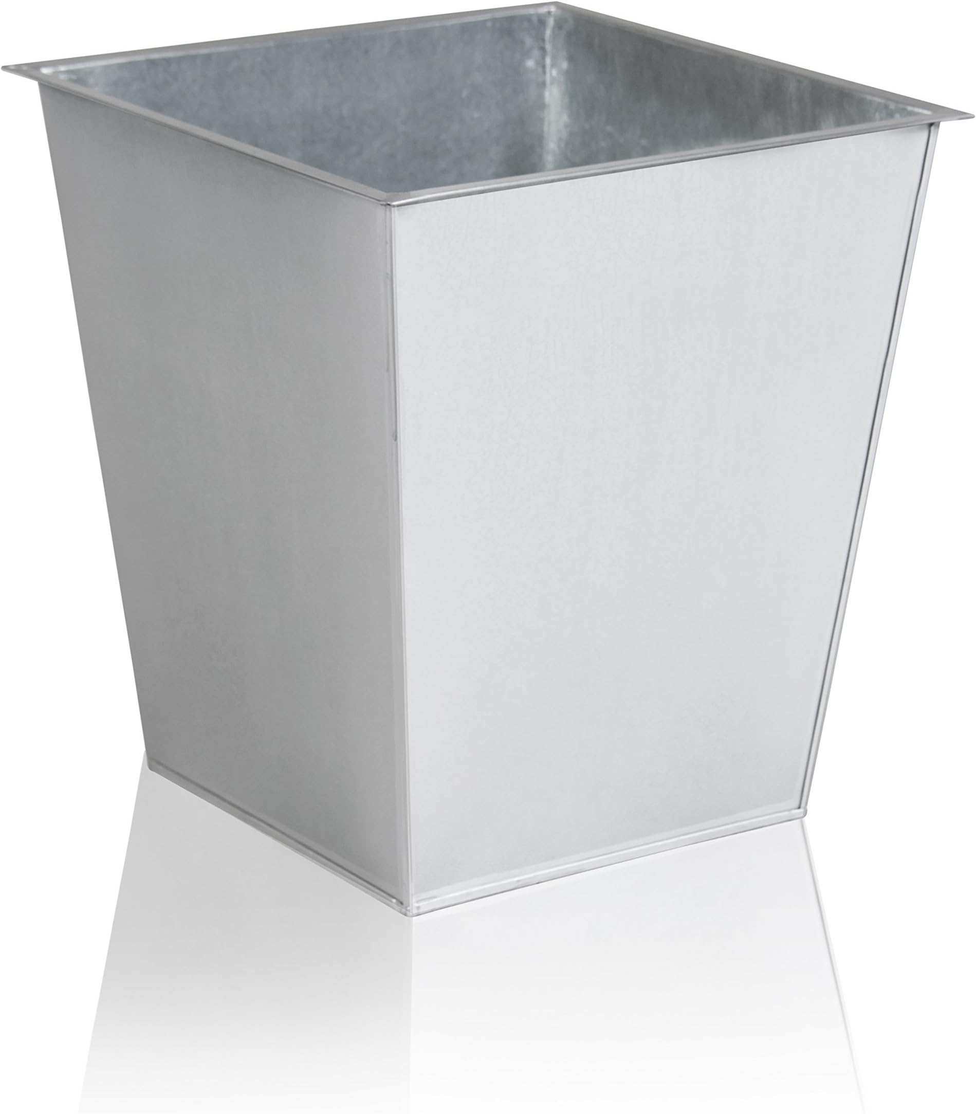 Primrose Zinc Galvanised Tall Rectangular Cube Planter Insert Only in Silver for 75cm x 32cm Planter