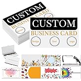 UP to 100PC Custom Business Cards with Logo Personalized 300gsm Double Side Printable 3.5" x 2" Customize Business Cards 1000 500 200 100 for Small Business Women Men