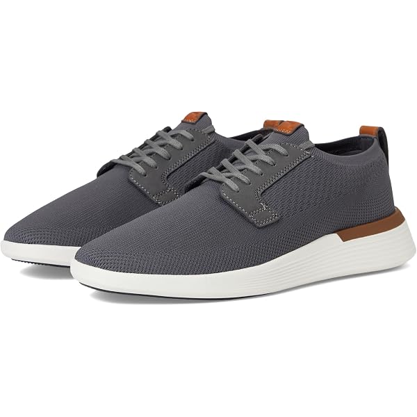 Wolf and Shepherd Men\'s Lace-Up Oxfords - Light Gray Size 6 SwiftKnit™ Derby | Like walking on clouds | Wolf & Shepherd main image 4